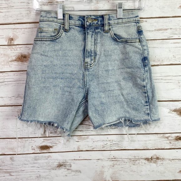 Cello Pants - Cello acid wash cut off bermuda jean shorts